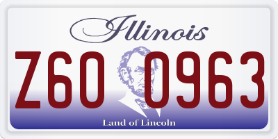 IL license plate Z600963