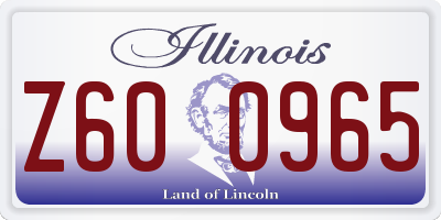 IL license plate Z600965