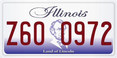IL license plate Z600972