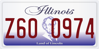 IL license plate Z600974