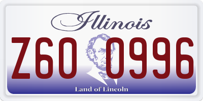 IL license plate Z600996