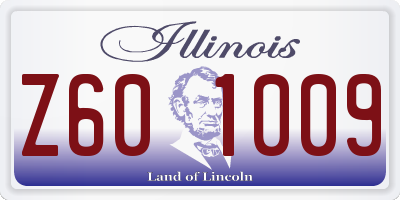 IL license plate Z601009