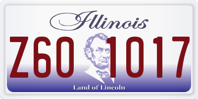 IL license plate Z601017