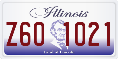 IL license plate Z601021