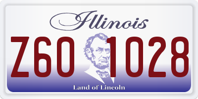 IL license plate Z601028