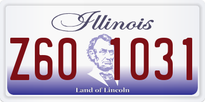 IL license plate Z601031