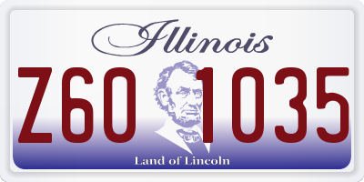 IL license plate Z601035