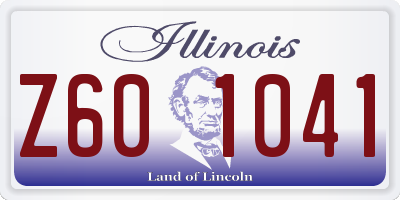 IL license plate Z601041