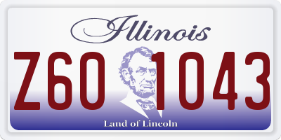 IL license plate Z601043