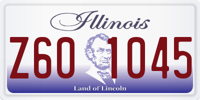 IL license plate Z601045