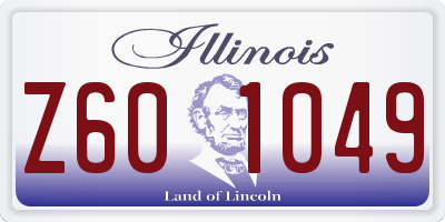 IL license plate Z601049