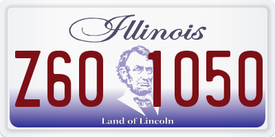 IL license plate Z601050