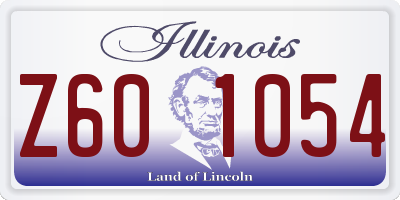 IL license plate Z601054