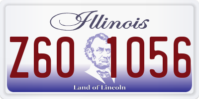 IL license plate Z601056