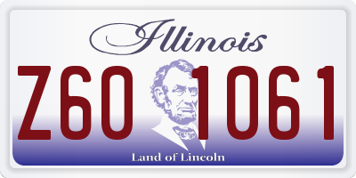 IL license plate Z601061