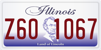 IL license plate Z601067