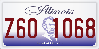 IL license plate Z601068