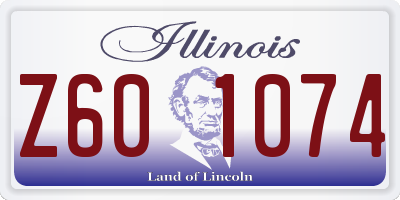 IL license plate Z601074