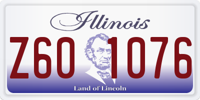 IL license plate Z601076
