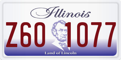 IL license plate Z601077