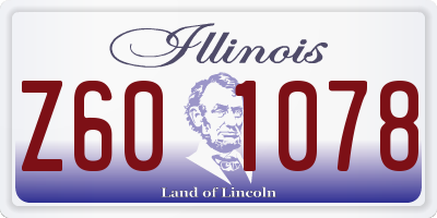 IL license plate Z601078