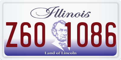 IL license plate Z601086