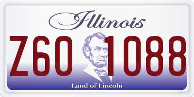 IL license plate Z601088