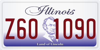 IL license plate Z601090