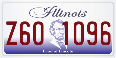 IL license plate Z601096
