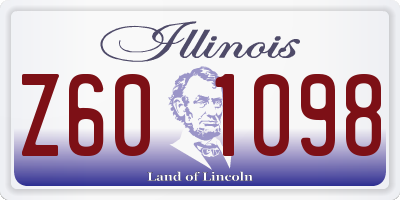 IL license plate Z601098