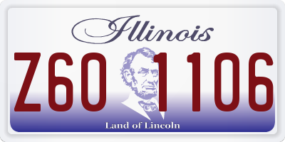 IL license plate Z601106