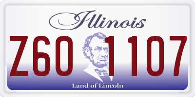 IL license plate Z601107