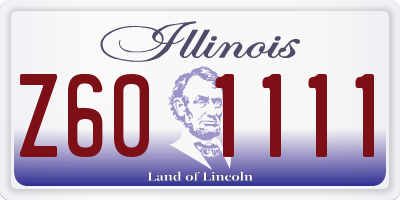IL license plate Z601111