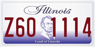IL license plate Z601114