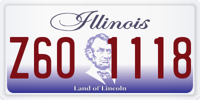 IL license plate Z601118