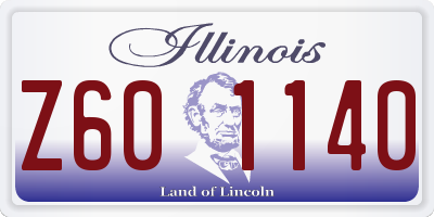 IL license plate Z601140