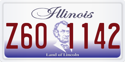 IL license plate Z601142