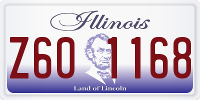IL license plate Z601168