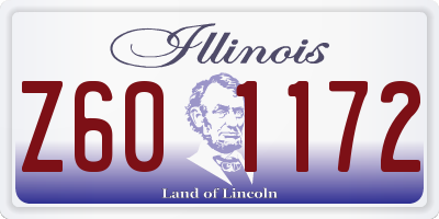 IL license plate Z601172