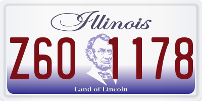 IL license plate Z601178