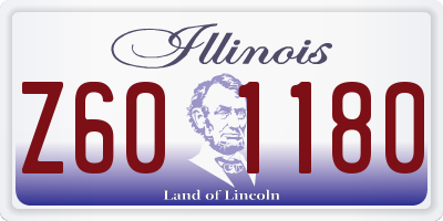 IL license plate Z601180