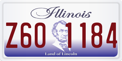 IL license plate Z601184