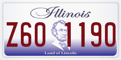 IL license plate Z601190