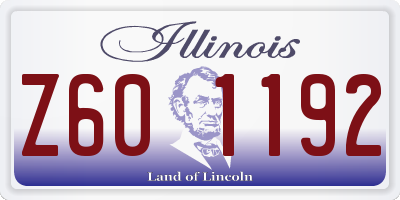 IL license plate Z601192