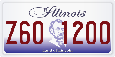 IL license plate Z601200