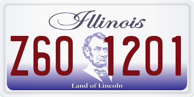 IL license plate Z601201