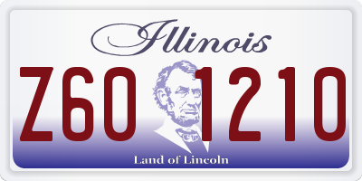 IL license plate Z601210