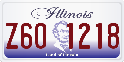 IL license plate Z601218