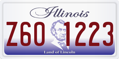 IL license plate Z601223