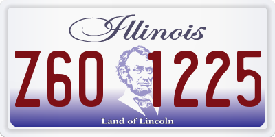 IL license plate Z601225